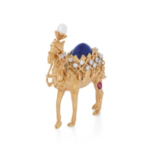 Diamond and Lapis Lazuli Camel Brooch Jean Schlumberger for Tiffany & Co.