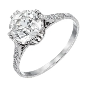 EGL Certified 1.85 Diamond Platinum Engagement Ring