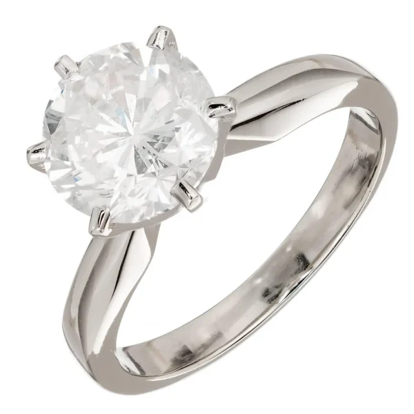 EGL Certified 2.13 Carat Diamond White Gold Solitaire Engagement Ring