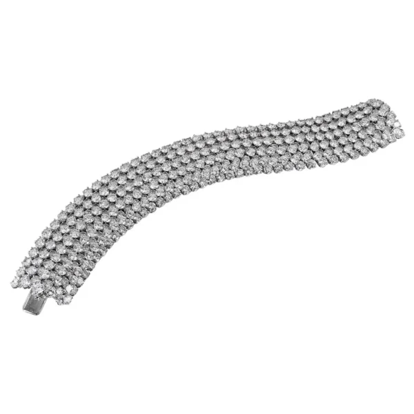 Eleven-Row Diamond Platinum Bracelet Van Cleef & Arpels - Image 2