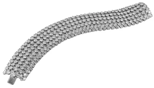 Eleven-Row Diamond Platinum Bracelet Van Cleef & Arpels - Image 4