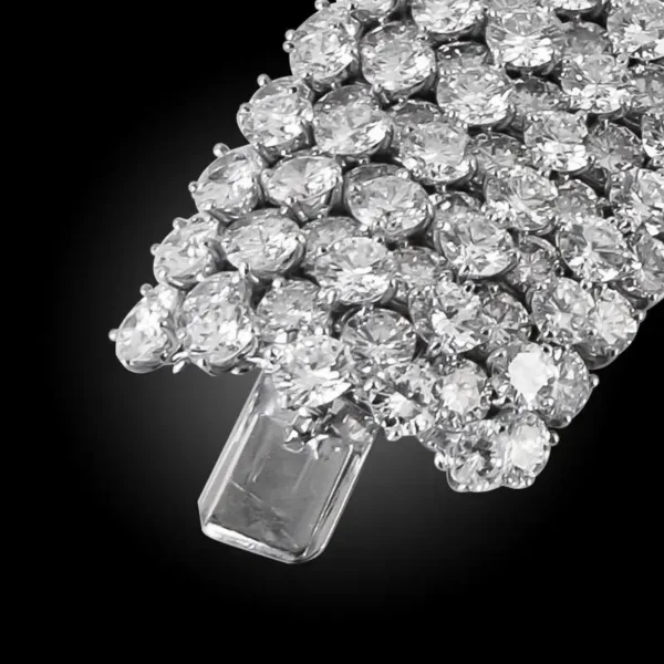 Eleven-Row Diamond Platinum Bracelet Van Cleef & Arpels - Image 3