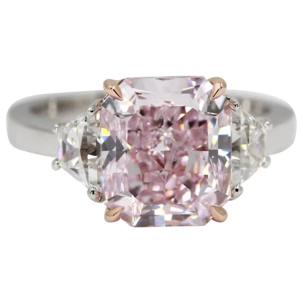 Fancy Purplish Pink Internally Flawless Diamond Ring GIA Certified 4.24 Carat - Image 6