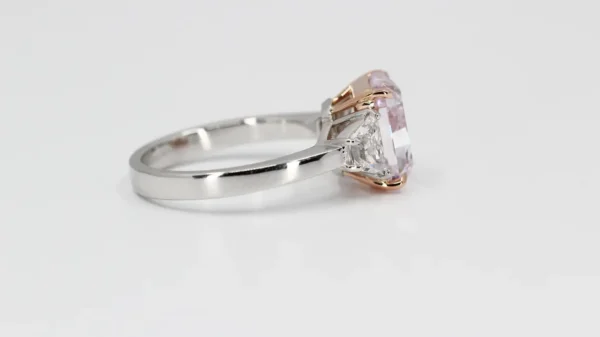 Fancy Purplish Pink Internally Flawless Diamond Ring GIA Certified 4.24 Carat - Image 11