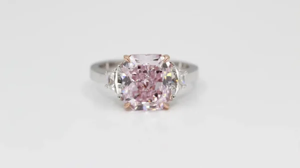 Fancy Purplish Pink Internally Flawless Diamond Ring GIA Certified 4.24 Carat - Image 9