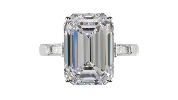 GIA Certified 4.21 Carat Emerald Cut Diamond Ring VS1 Clarity F colour - Image 2