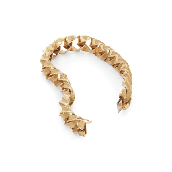 Gold Ribbon Curb Link Bracelet For Sale - Tiffany & Co. - Image 2