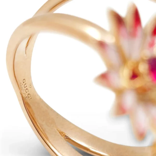 Gucci Flora Butterfly Rose Gold Ring - Image 5