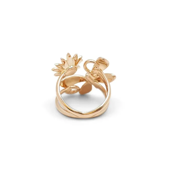 Gucci Flora Butterfly Rose Gold Ring - Image 4