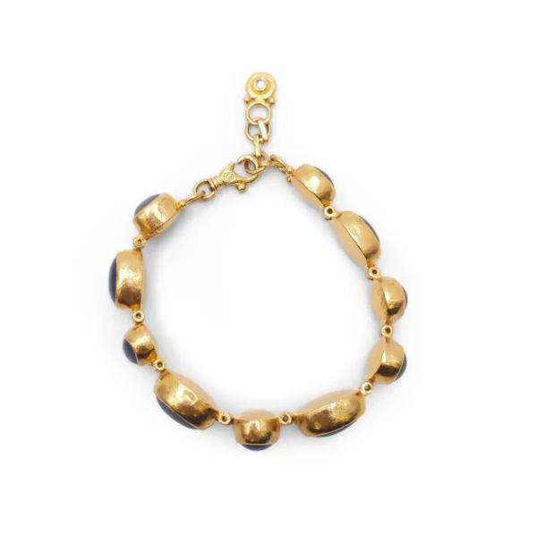 Gurhan 24 Karat Gold and Black Moonstone Bracelet - Image 2