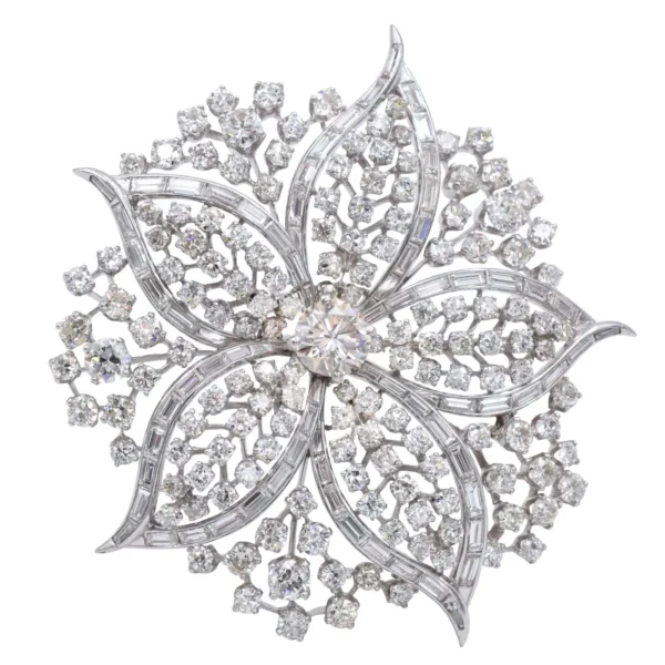 Harry Winston Diamond Brooch For Sale - Image 2