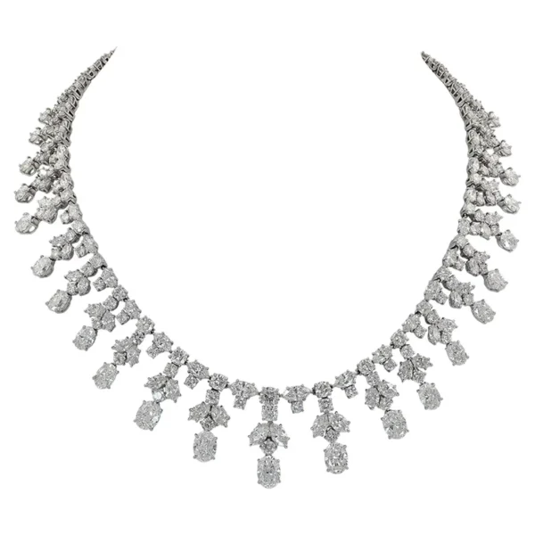 Harry Winston Diamond Platinum Necklace - Image 2