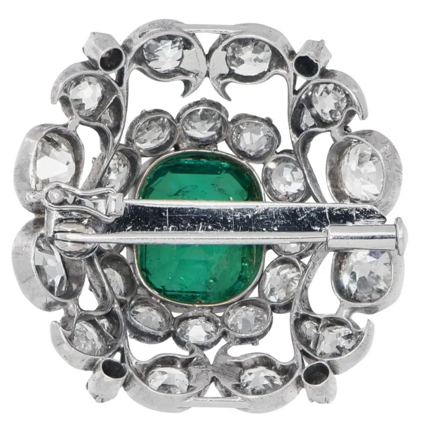 Imperial Brooch 5.31 Carat Emerald and Diamonds of Habsburg Provenance - Image 3