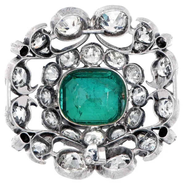 Imperial Brooch 5.31 Carat Emerald and Diamonds of Habsburg Provenance - Image 7