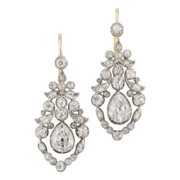 Late Georgian Diamond Earrings For Sale - A Rare Pair - Image 2