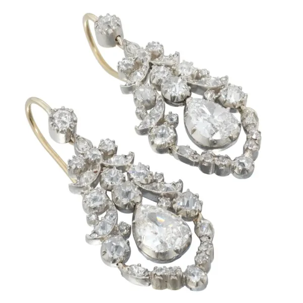 Late Georgian Diamond Earrings For Sale - A Rare Pair - Image 3