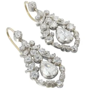 Late Georgian Diamond Earrings For Sale – A Rare Pair