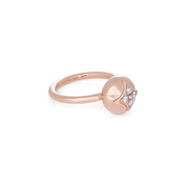 Louis Vuitton B Blossom Gold and Diamond Ring - Image 4