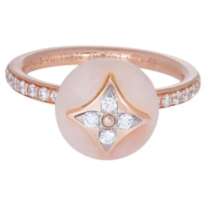 Louis Vuitton B Blossom Pink Opal and Diamond Ring