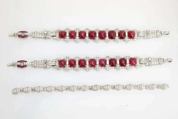 Magnificent Art Deco Ruby Diamond Sautoir Necklace - Image 6