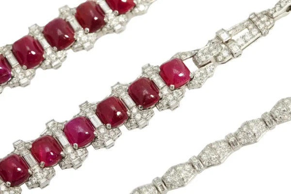 Magnificent Art Deco Ruby Diamond Sautoir Necklace - Image 4