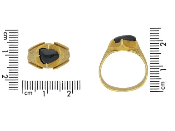 Mediaeval Duchess of Lancaster Sapphire Gold Posy Ring - Image 6