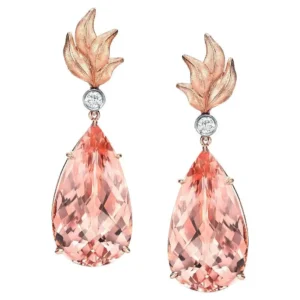 Morganite Earrings 31.63 Carats Pe