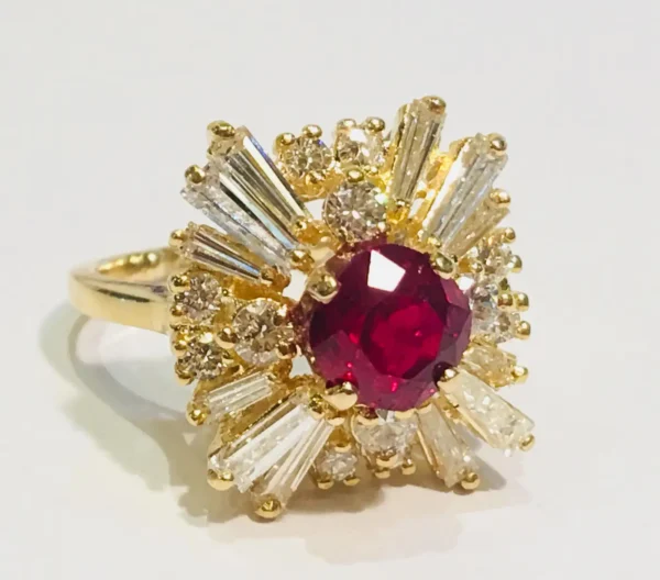 Natural Ruby and Diamond 6.10 Cara