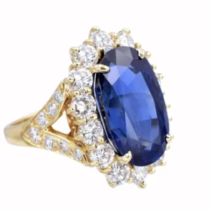 No Enhancement Burmese 12.01 carat Sapphire Diamond Ring Van Cleef & Arpels