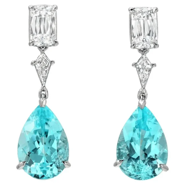 Paraiba Tourmaline Earrings 6.25 Carats GIA Certified