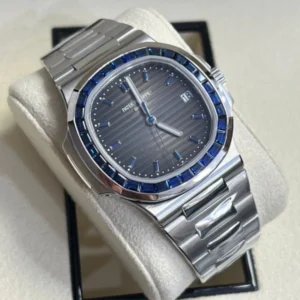 Buy Patek Philippe 5711/111P Nautilus Platinum Blue Sapphire Bezel