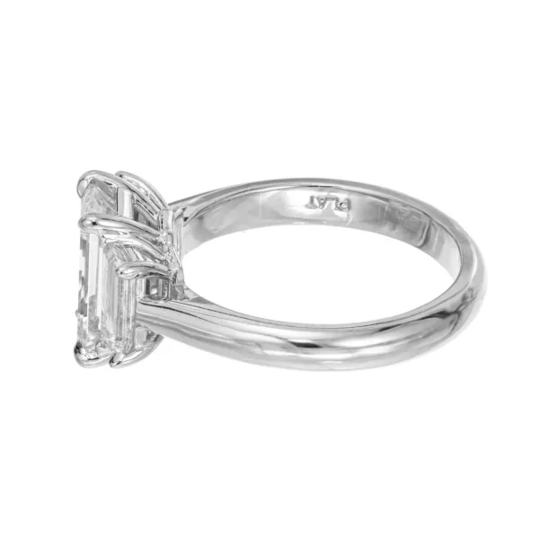 Peter Suchy GIA 2.41 Carat Diamond Platinum Three-Stone Engagement Ring - Image 5