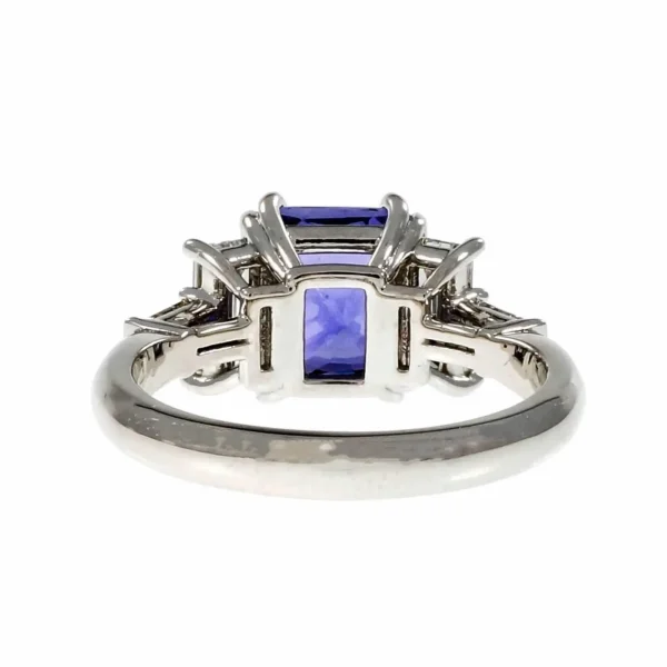 Peter Suchy Violet Natural Sapphire Platinum Engagement Ring - Image 5