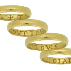 Post Mediaeval Gold Posy Ring TOVT IOVRS LOIALL