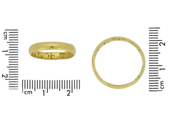 Post Mediaeval Gold Posy Ring TOVT IOVRS LOIALL - Image 4