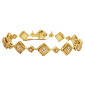 Roberto Coin Ducale Yellow Gold and Diamond Bracelet