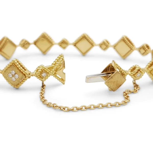 Roberto Coin Ducale Yellow Gold and Diamond Bracelet - Image 5