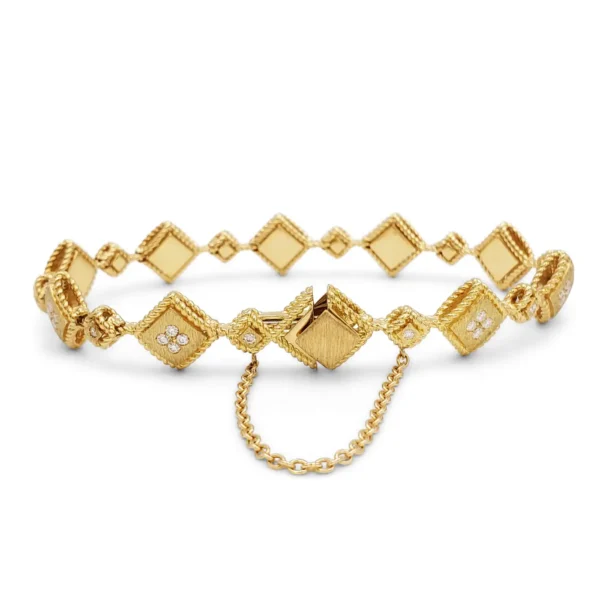 Roberto Coin Ducale Yellow Gold and Diamond Bracelet - Image 3