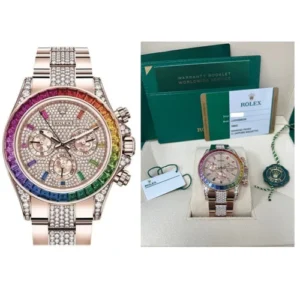 Rolex Daytona Cosmograph Everose Factory Diamond Rainbow Edition