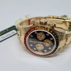 Rolex Daytona Rainbow 116598 SUPER RARE 100 NOS Full Set full stickers