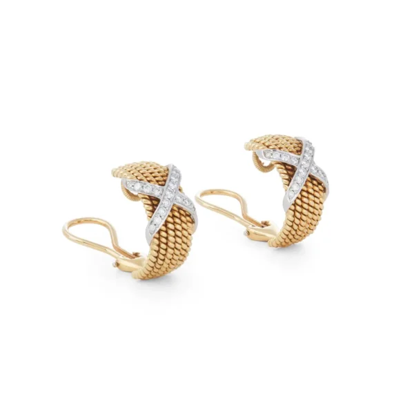 Rope Six-Row Diamond Ear Clips Jean Schlumberger for Tiffany & Co. - Image 3