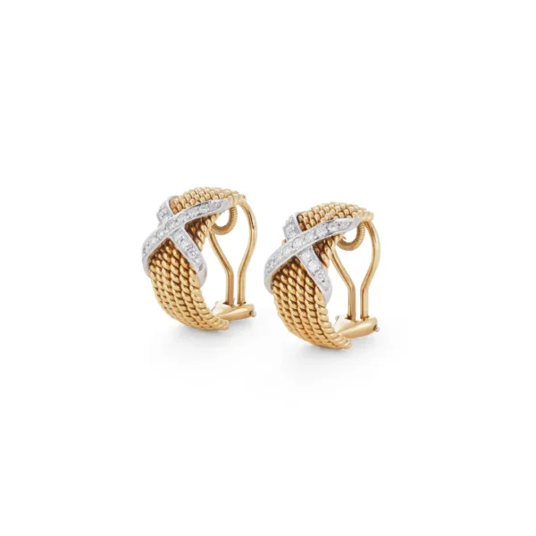 Rope Six-Row Diamond Ear Clips Jean Schlumberger for Tiffany & Co. - Image 2