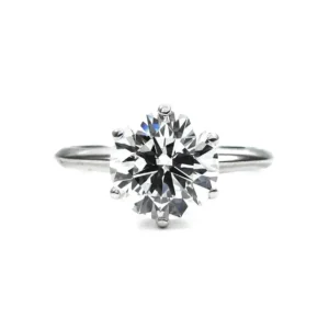 Buy 2.18 carat Tiffany & Co. Round Diamond Platinum Solitaire Engagement Ring