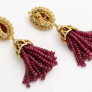 Ruby Diamond Day and Night Tassel Earrings, Magnificent Van Cleef & Arpels