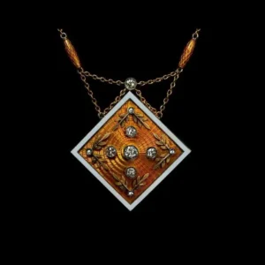 Russian Locket Necklace For Sale