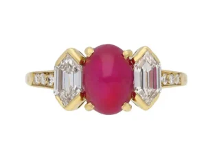 Star Ruby Diamond Gold Ring Tiffan