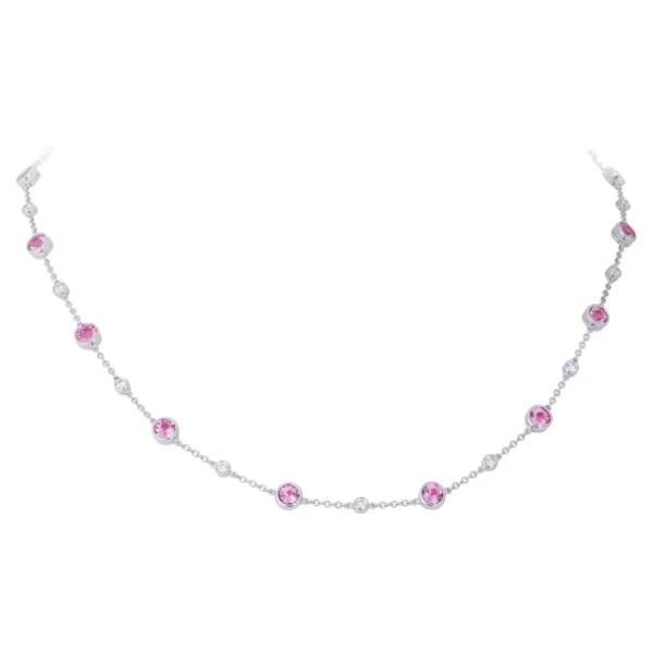 Tiffany Swing Pink sapphire and Diamond Necklace Tiffany & Co. - Image 2