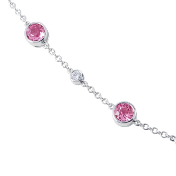 Tiffany Swing Pink sapphire and Diamond Necklace Tiffany & Co. - Image 4