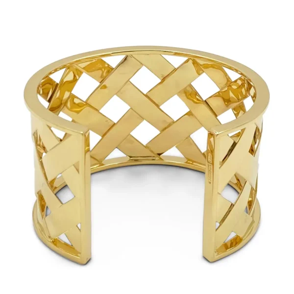 Verdura Criss Cross Yellow Gold Cuff - Image 4