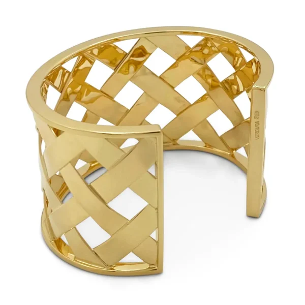 Verdura Criss Cross Yellow Gold Cuff - Image 3